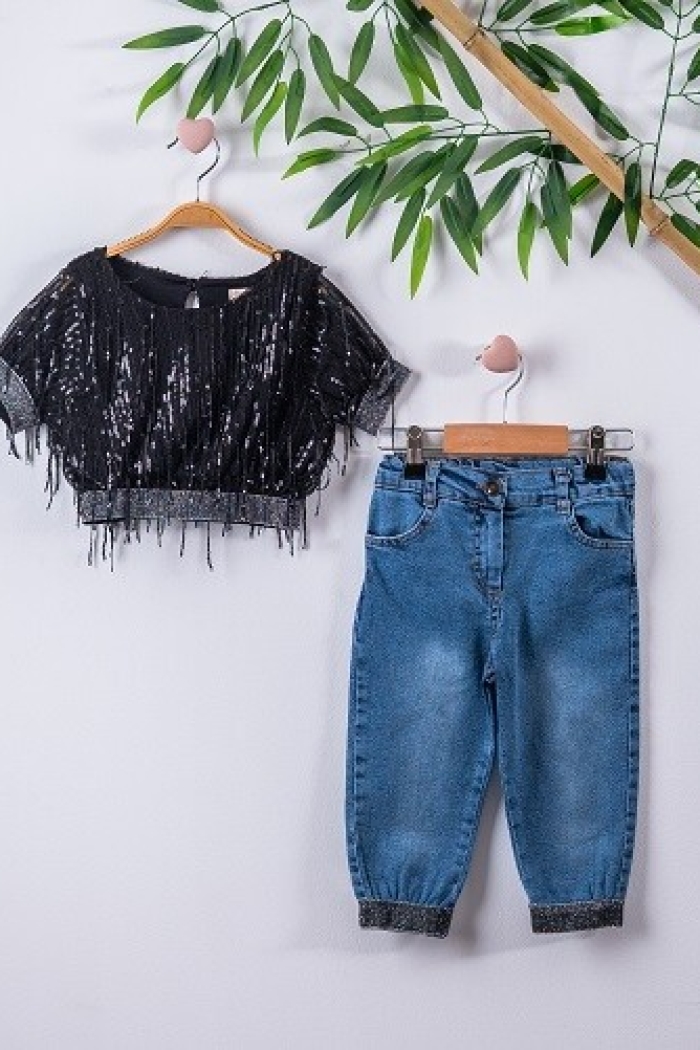 2-Piece Girl Set with Blouse and Jeans 3-6Y - Producer: Büşra Bebe - Wholesale Kids & Baby Clothes From Turkey - TheBS Kids