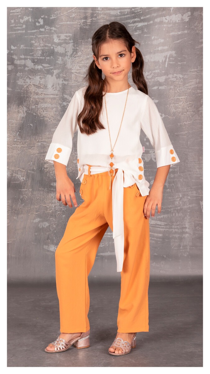 2-Piece Girl Set with Necklaced and Pants 6-12Y - Producer: Tivido - Wholesale Kids & Baby Clothes From Turkey - TheBS Kids