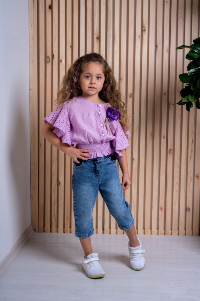 2-Piece Girl Set with Pearl Button 3-6Y - Producer: Büşra Bebe - Wholesale Kids & Baby Clothes From Turkey - TheBS Kids
