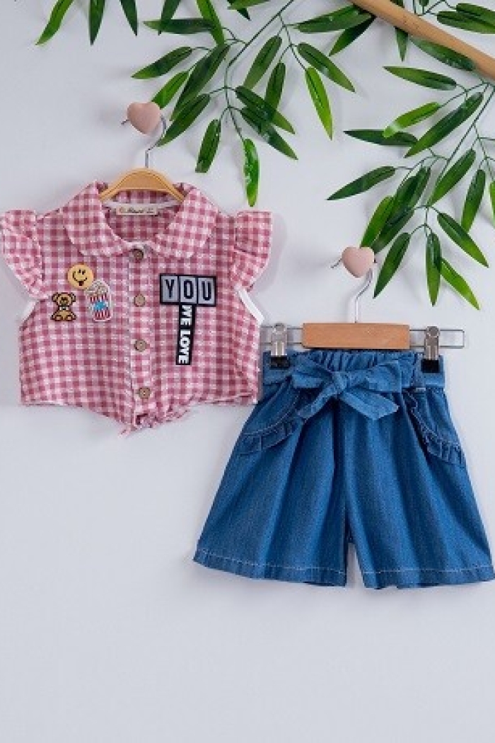 2-Piece Girl Set With Shorts 3-6Y - Producer: Büşra Bebe - Wholesale Kids & Baby Clothes From Turkey - TheBS Kids