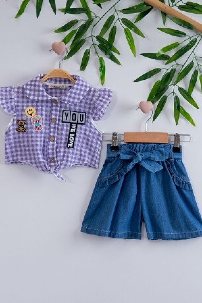 2-Piece Girl Set With Shorts 3-6Y - Producer: Büşra Bebe - Wholesale Kids & Baby Clothes From Turkey - TheBS Kids