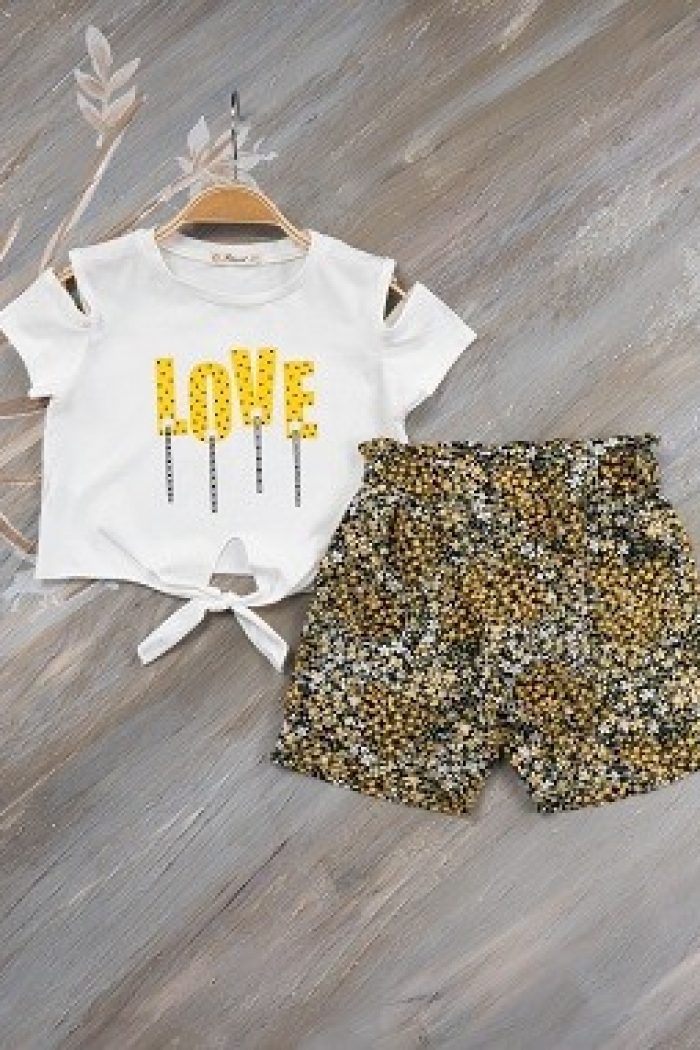 2-Piece Girl Set With Shorts and Tshirt 7-10Y - Producer: Büşra Bebe - Wholesale Kids & Baby Clothes From Turkey - TheBS Kids
