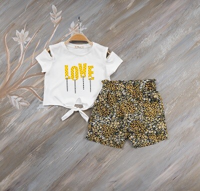 2-Piece Girl Set With Shorts and Tshirt 7-10Y - Producer: Büşra Bebe - Wholesale Kids & Baby Clothes From Turkey - TheBS Kids