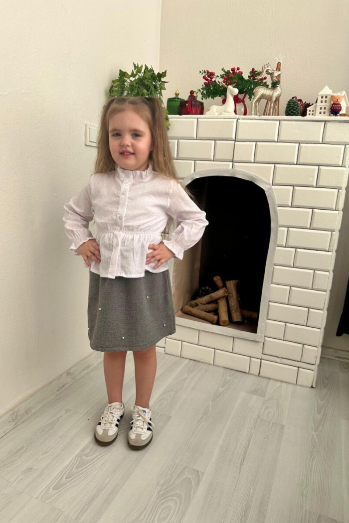 5-Piece Pearl Buttoned Tweed Suit 2-10Y - Producer: KidsRoom - Wholesale Kids & Baby Clothes From Turkey - TheBS Kids