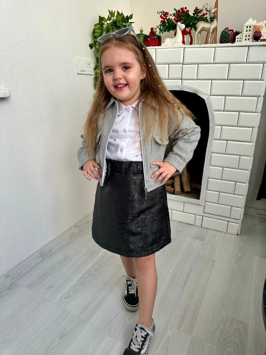 6-Piece Stoned Shirt and Glitter Skirt Cashmere Set 2-10Y - Producer: KidsRoom - Wholesale Kids & Baby Clothes From Turkey - TheBS Kids