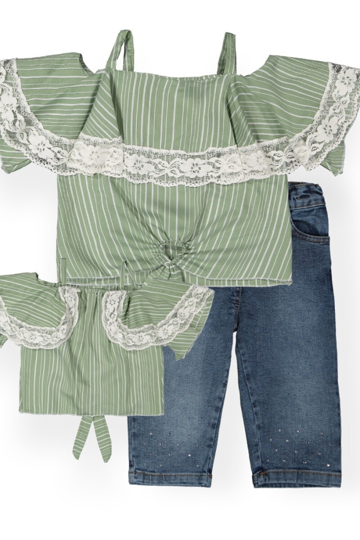 Airobin Capri Set with Stripes - Producer: Büşra Bebe - Wholesale Kids & Baby Clothes From Turkey - TheBS Kids