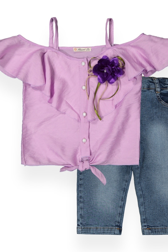 Airobin Denim Capri Set - Producer: Büşra Bebe - Wholesale Kids & Baby Clothes From Turkey - TheBS Kids