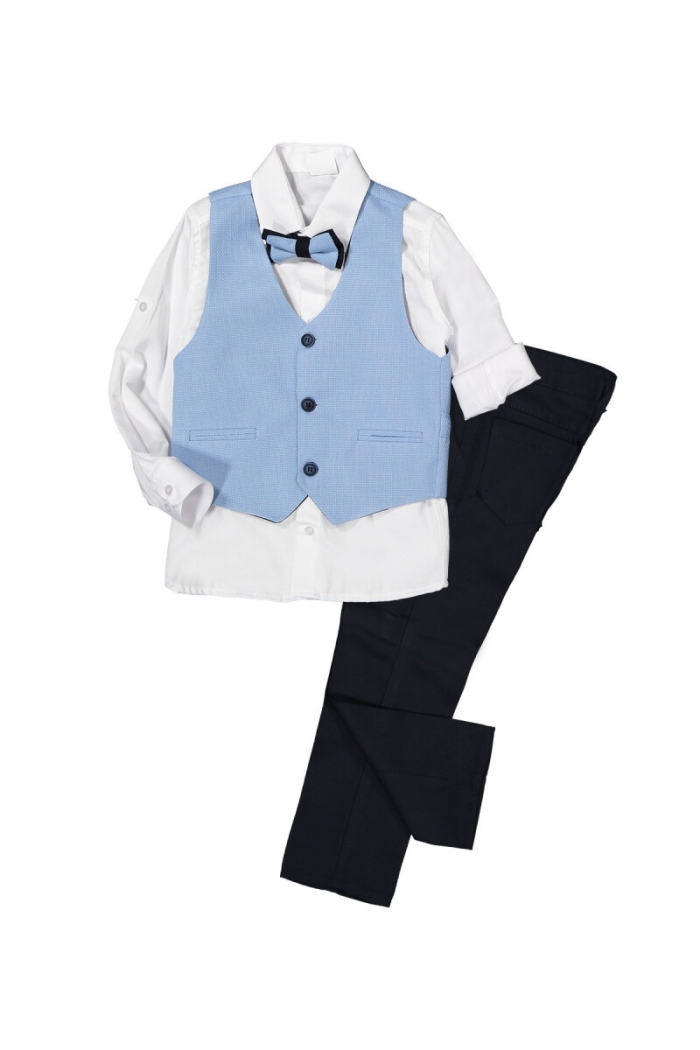 Boy Sport Suit Set with 3 Button Vest 1-4Y - Producer: Terry - Wholesale Kids & Baby Clothes From Turkey - TheBS Kids