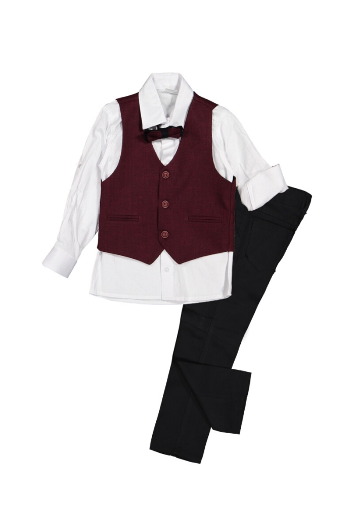 Boy Suit Set with 3 Button Vest 9-12Y - Producer: Terry - Wholesale Kids & Baby Clothes From Turkey - TheBS Kids