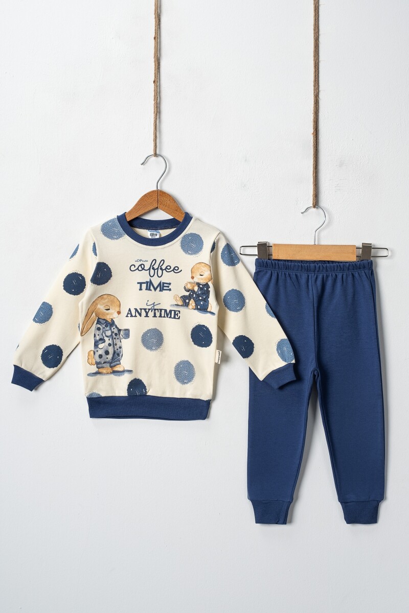 Coffee Time Printed 2-Piece Boys‘ Tracksuit 2-4Y - Producer: Hoppidik - Wholesale Kids & Baby Clothes From Turkey - TheBS Kids