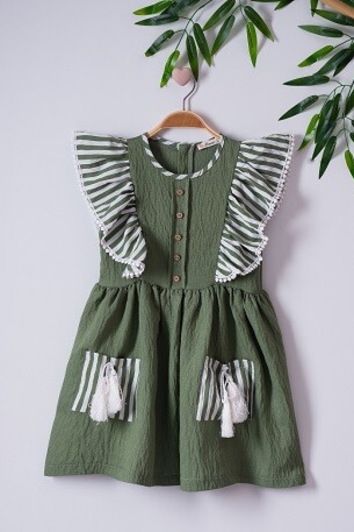 Girl Dress with Airobin 7-10Y - Producer: Büşra Bebe - Wholesale Kids & Baby Clothes From Turkey - TheBS Kids
