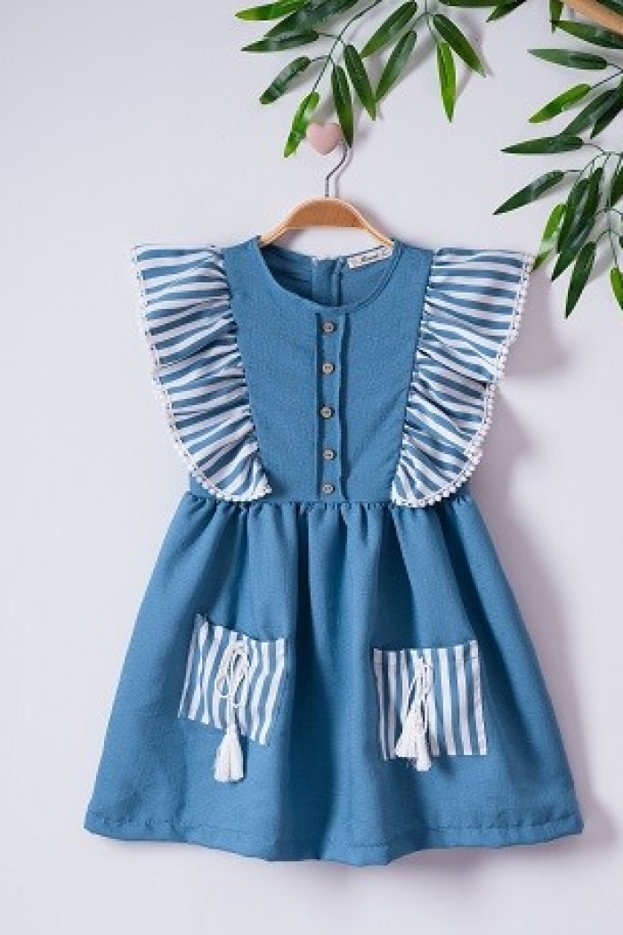 Girl Dress with Airobin 7-10Y - Producer: Büşra Bebe - Wholesale Kids & Baby Clothes From Turkey - TheBS Kids