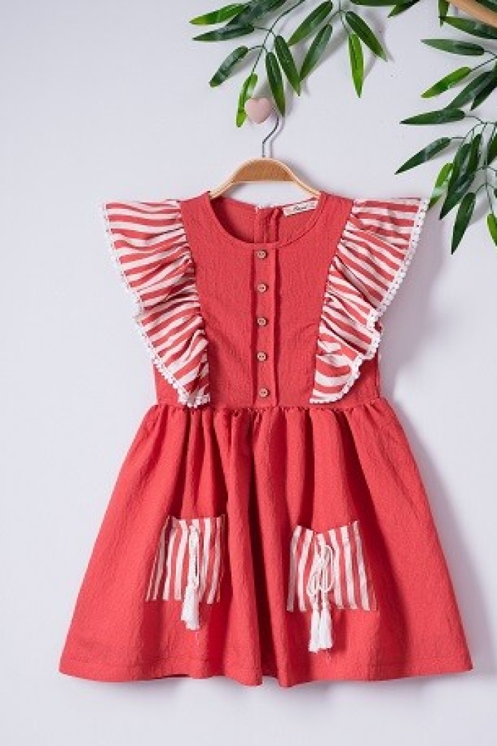 Girl Dress with Airobin 7-10Y - Producer: Büşra Bebe - Wholesale Kids & Baby Clothes From Turkey - TheBS Kids