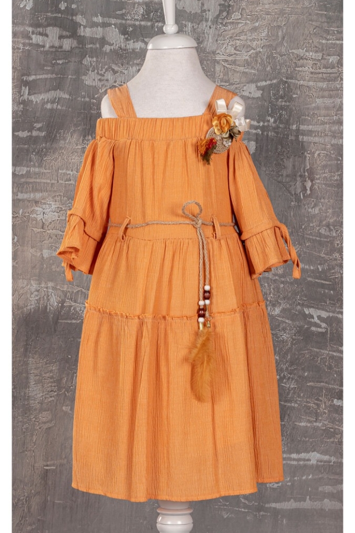 Girl Dress with Belt 6-12Y - Producer: Tivido - Wholesale Kids & Baby Clothes From Turkey - TheBS Kids