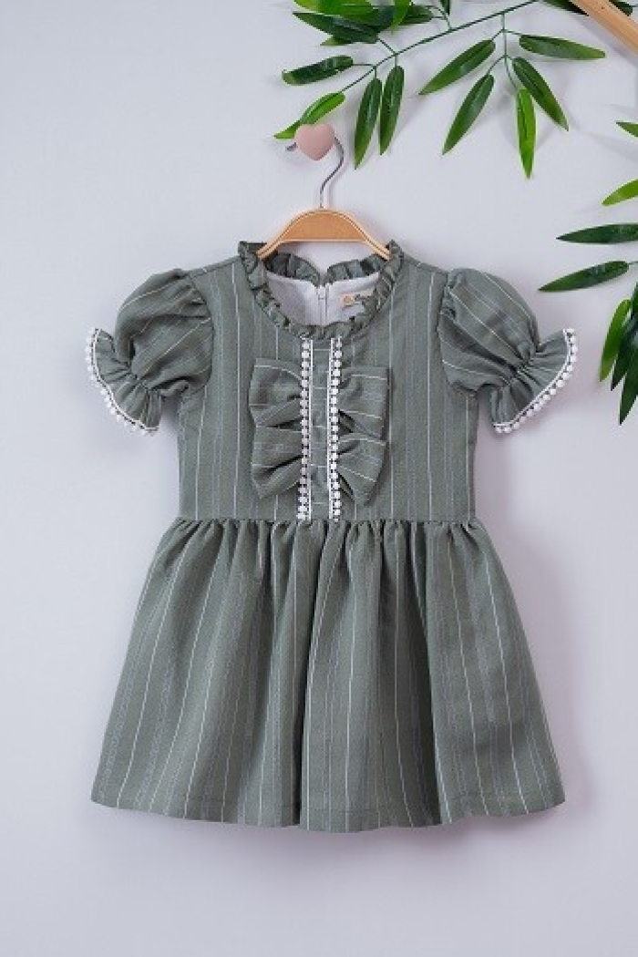Girl Dress with Bow 3-6Y - Producer: Büşra Bebe - Wholesale Kids & Baby Clothes From Turkey - TheBS Kids
