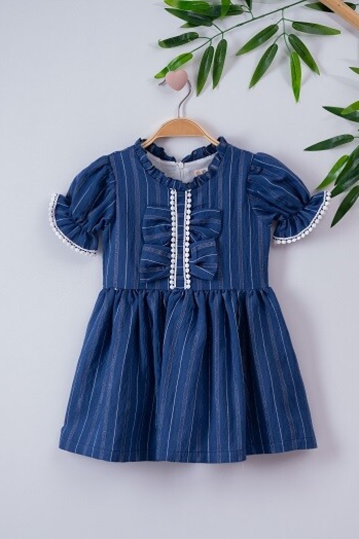 Girl Dress with Bow 3-6Y - Producer: Büşra Bebe - Wholesale Kids & Baby Clothes From Turkey - TheBS Kids