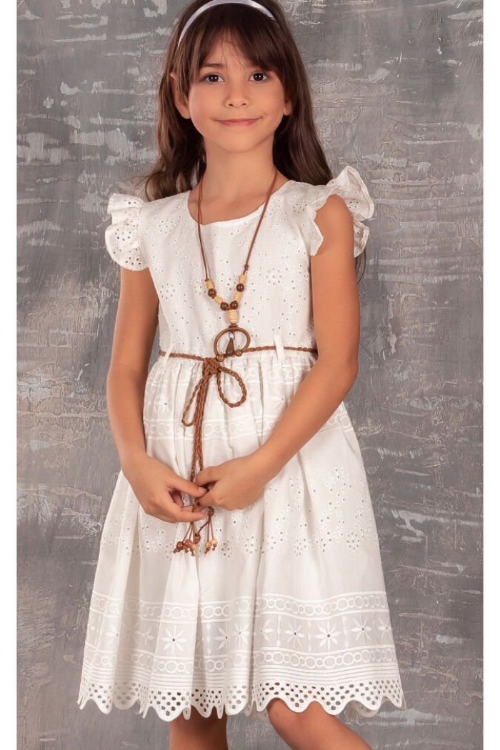 Girl Dress with Necklaced 6-12Y - Producer: Tivido - Wholesale Kids & Baby Clothes From Turkey - TheBS Kids