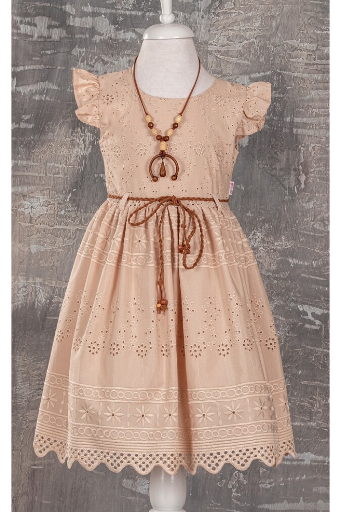 Girl Dress with Necklaced 6-12Y - Producer: Tivido - Wholesale Kids & Baby Clothes From Turkey - TheBS Kids