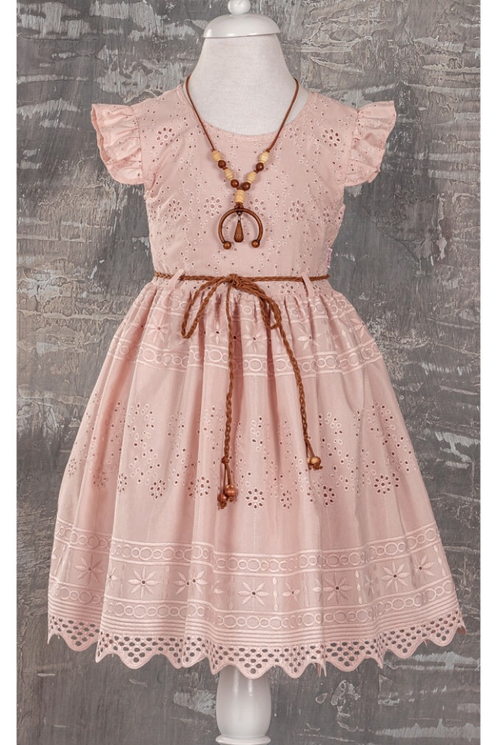 Girl Dress with Necklaced 6-12Y - Producer: Tivido - Wholesale Kids & Baby Clothes From Turkey - TheBS Kids