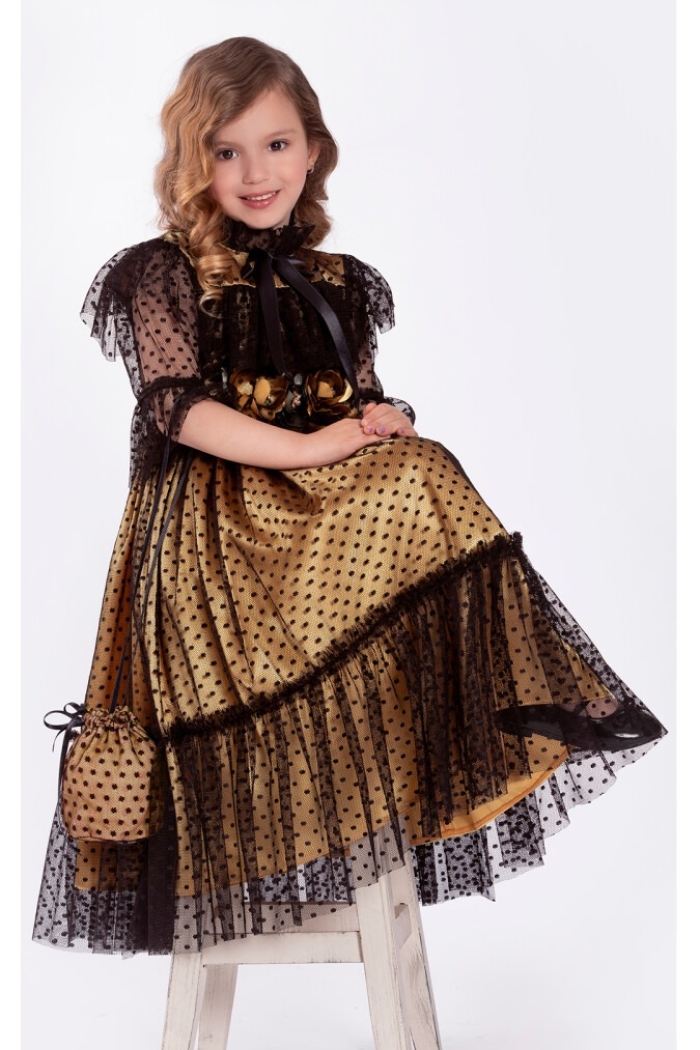 Girl Dress with Polka Dotted 6-12Y - Producer: Tivido - Wholesale Kids & Baby Clothes From Turkey - TheBS Kids