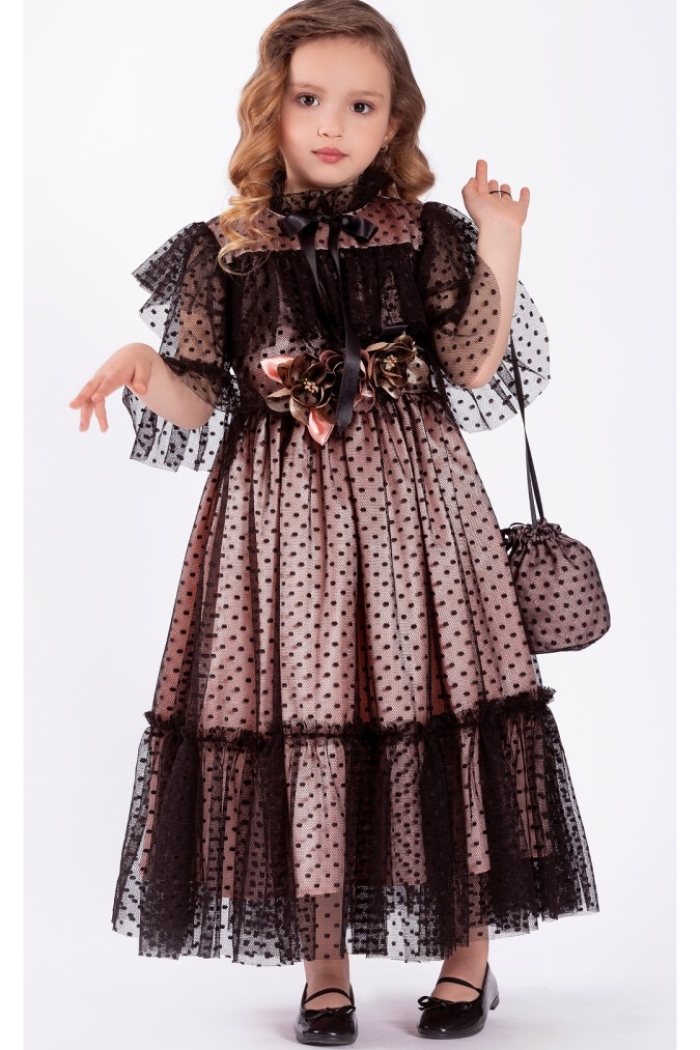 Girl Dress with Polka Dotted 6-12Y - Producer: Tivido - Wholesale Kids & Baby Clothes From Turkey - TheBS Kids