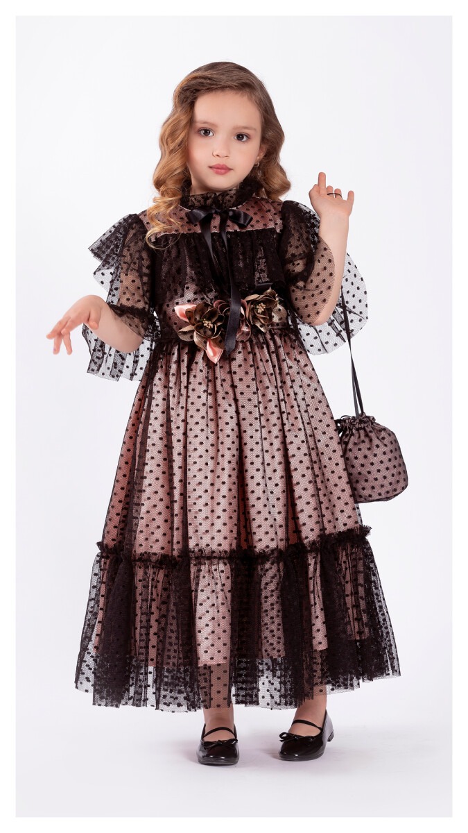 Girl Dress with Polka Dotted 6-12Y - Producer: Tivido - Wholesale Kids & Baby Clothes From Turkey - TheBS Kids