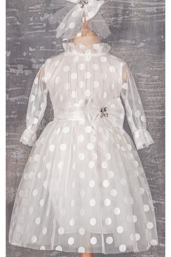 Girl Dress with Polka Dotted 6-12Y - Producer: Tivido - Wholesale Kids & Baby Clothes From Turkey - TheBS Kids