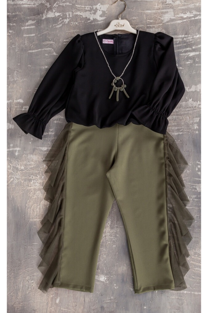 Girl Jumpsuit with Necklace 6-12Y - Producer: Tivido - Wholesale Kids & Baby Clothes From Turkey - TheBS Kids