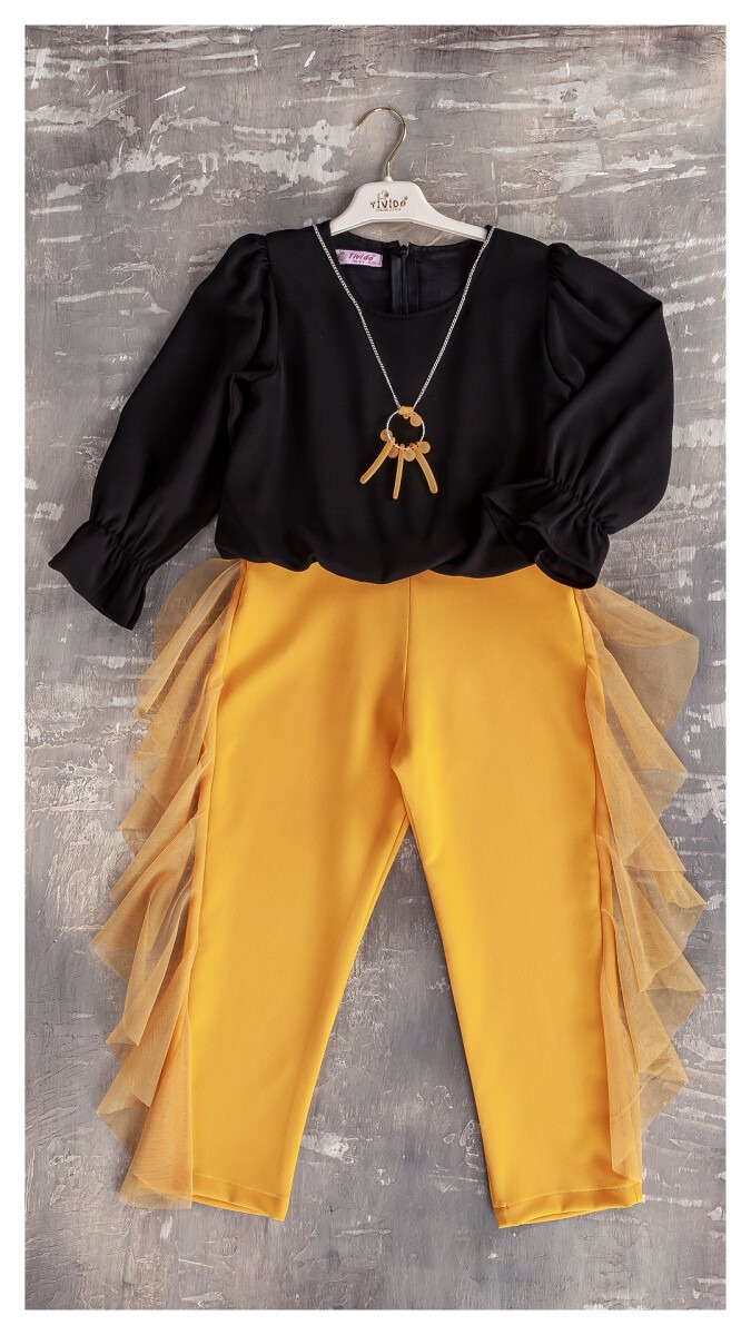 Girl Jumpsuit with Necklace 6-12Y - Producer: Tivido - Wholesale Kids & Baby Clothes From Turkey - TheBS Kids