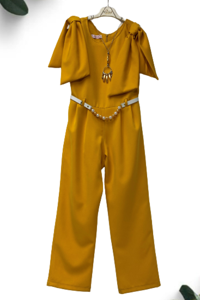 Girl Jumpsuit with Necklace 9-12Y - Producer: Tivido - Wholesale Kids & Baby Clothes From Turkey - TheBS Kids