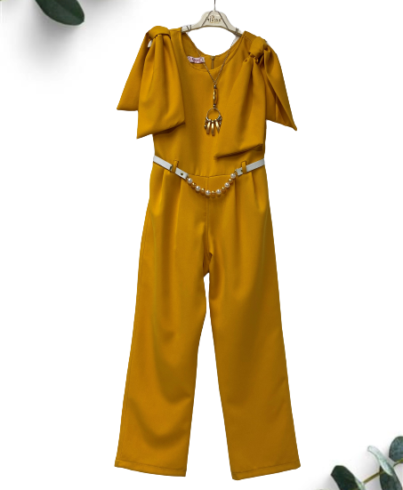 Girl Jumpsuit with Necklace 9-12Y - Producer: Tivido - Wholesale Kids & Baby Clothes From Turkey - TheBS Kids