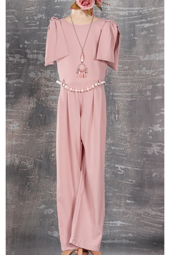 Girl Jumpsuit with Necklace 9-12Y - Producer: Tivido - Wholesale Kids & Baby Clothes From Turkey - TheBS Kids