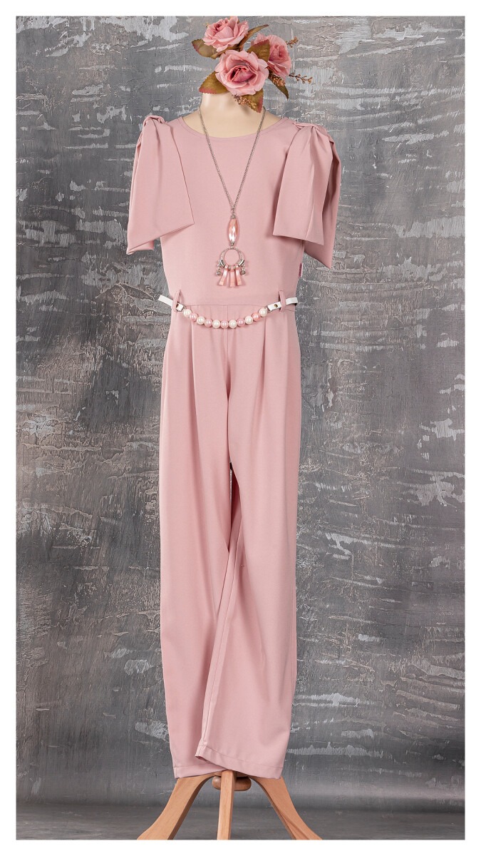 Girl Jumpsuit with Necklace 9-12Y - Producer: Tivido - Wholesale Kids & Baby Clothes From Turkey - TheBS Kids