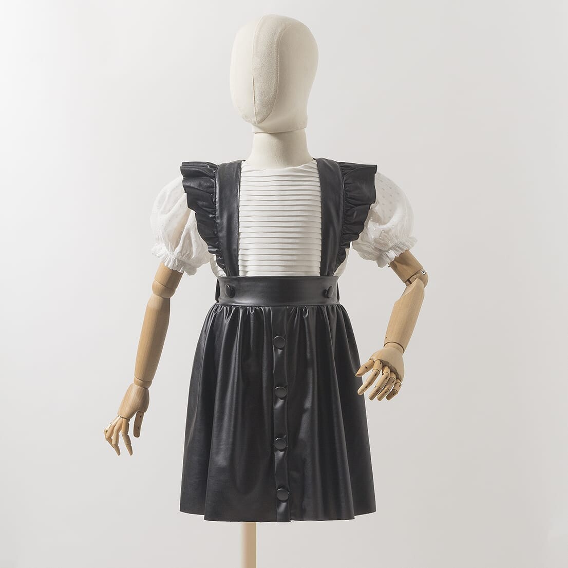 Girl Overalls with Faux Leather 2-5Y - Producer: Wecan - Wholesale Kids & Baby Clothes From Turkey - TheBS Kids