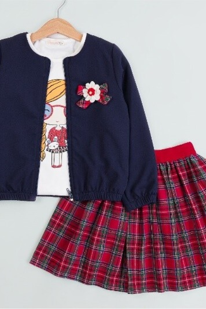 Girl Plaid Skirt Jacket Set 5-8Y - Producer: BabyRose - Wholesale Kids & Baby Clothes From Turkey - TheBS Kids