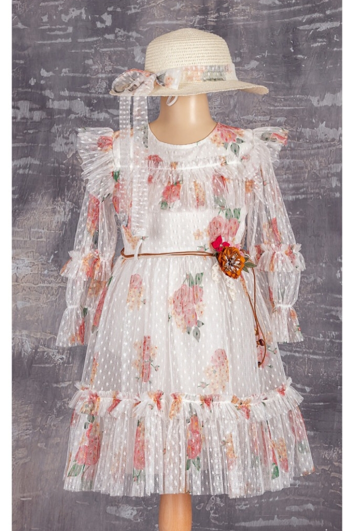 Girls Dress with Hat 6-12Y 1042-2302* - Producer: Tivido - Wholesale Kids & Baby Clothes From Turkey - TheBS Kids