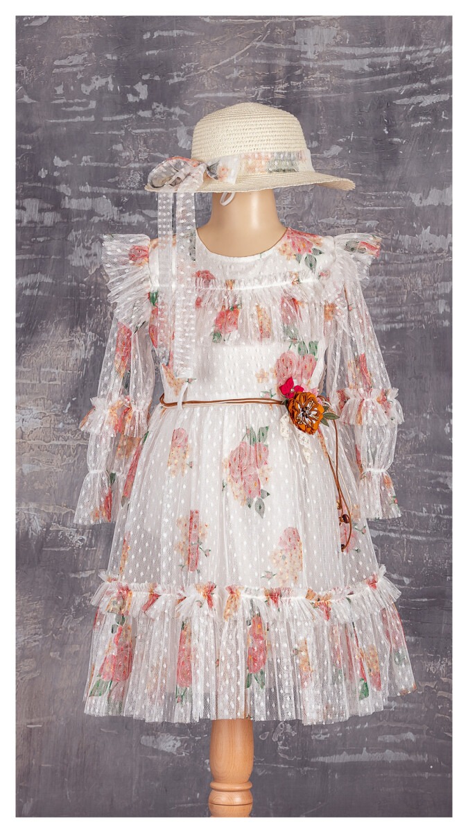 Girls Dress with Hat 6-12Y 1042-2302* - Producer: Tivido - Wholesale Kids & Baby Clothes From Turkey - TheBS Kids