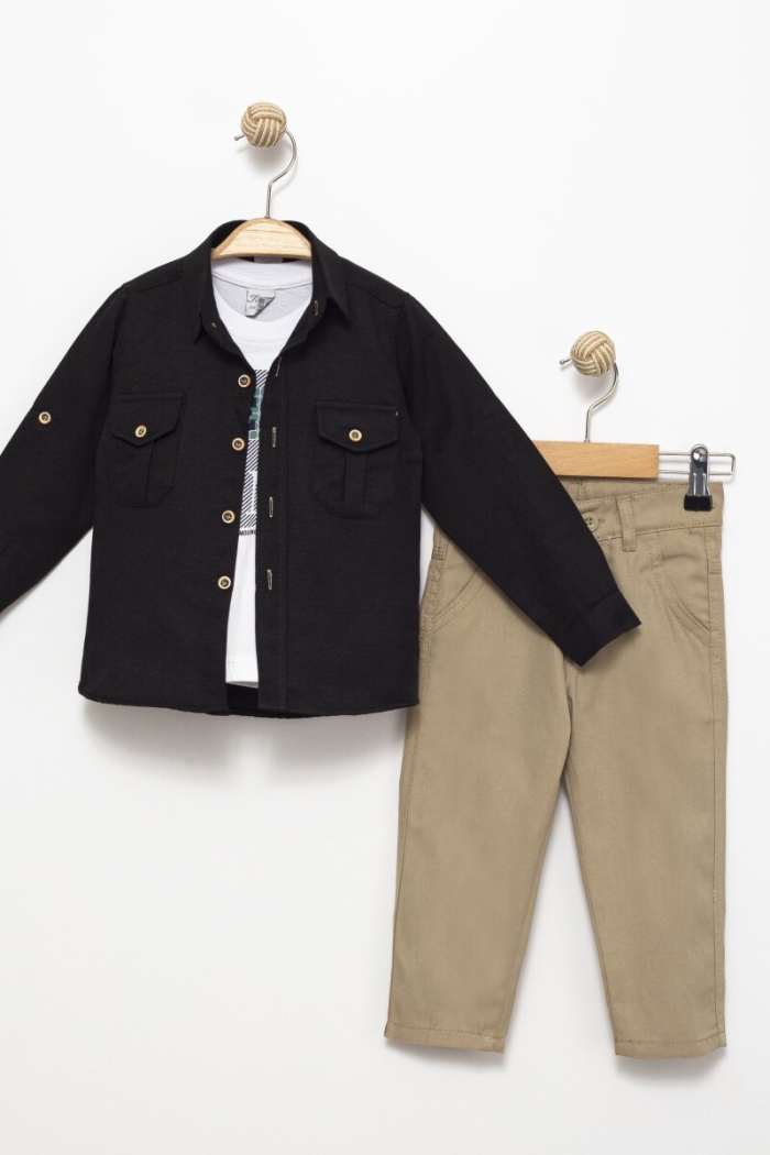 Long Sleeve T-Shirt 3-Piece Set 10-13Y - Producer: Terry - Wholesale Kids & Baby Clothes From Turkey - TheBS Kids