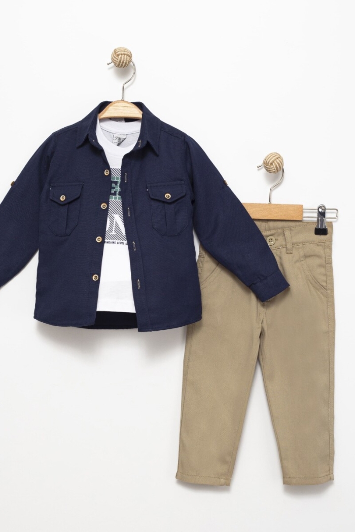 Long Sleeve T-Shirt 3-Piece Set 10-13Y - Producer: Terry - Wholesale Kids & Baby Clothes From Turkey - TheBS Kids