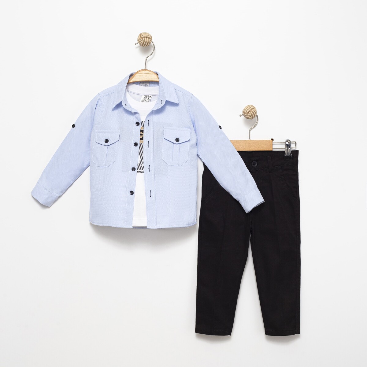 Long Sleeve T-Shirt 3 Piece Set 6-9Y - Producer: Terry - Wholesale Kids & Baby Clothes From Turkey - TheBS Kids