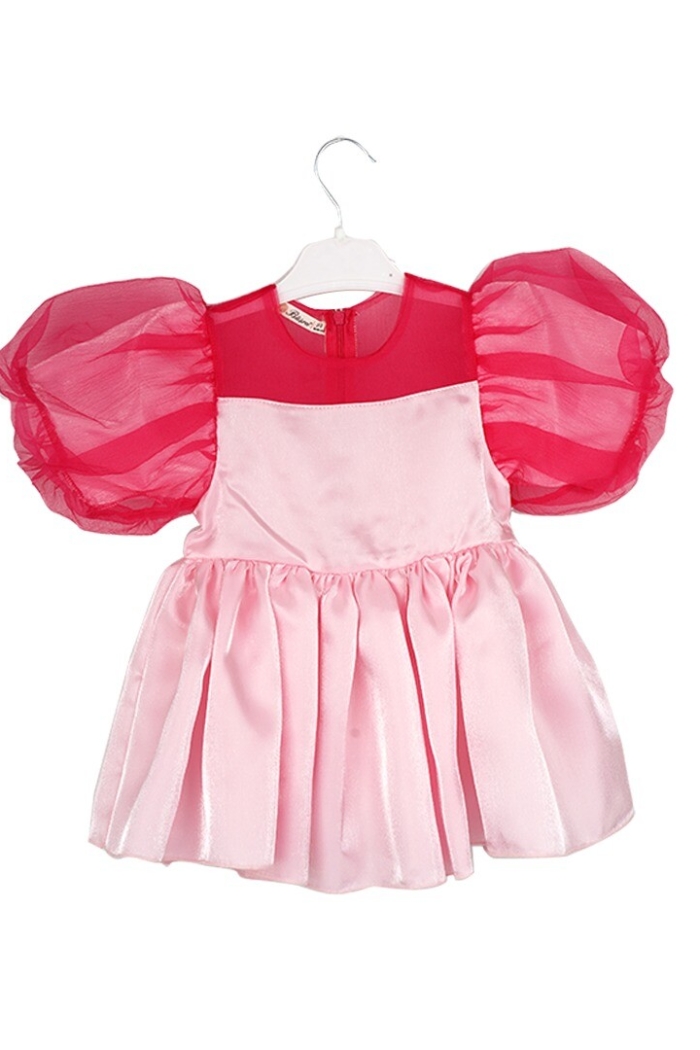 Organza Bow Dress - Producer: Büşra Bebe - Wholesale Kids & Baby Clothes From Turkey - TheBS Kids