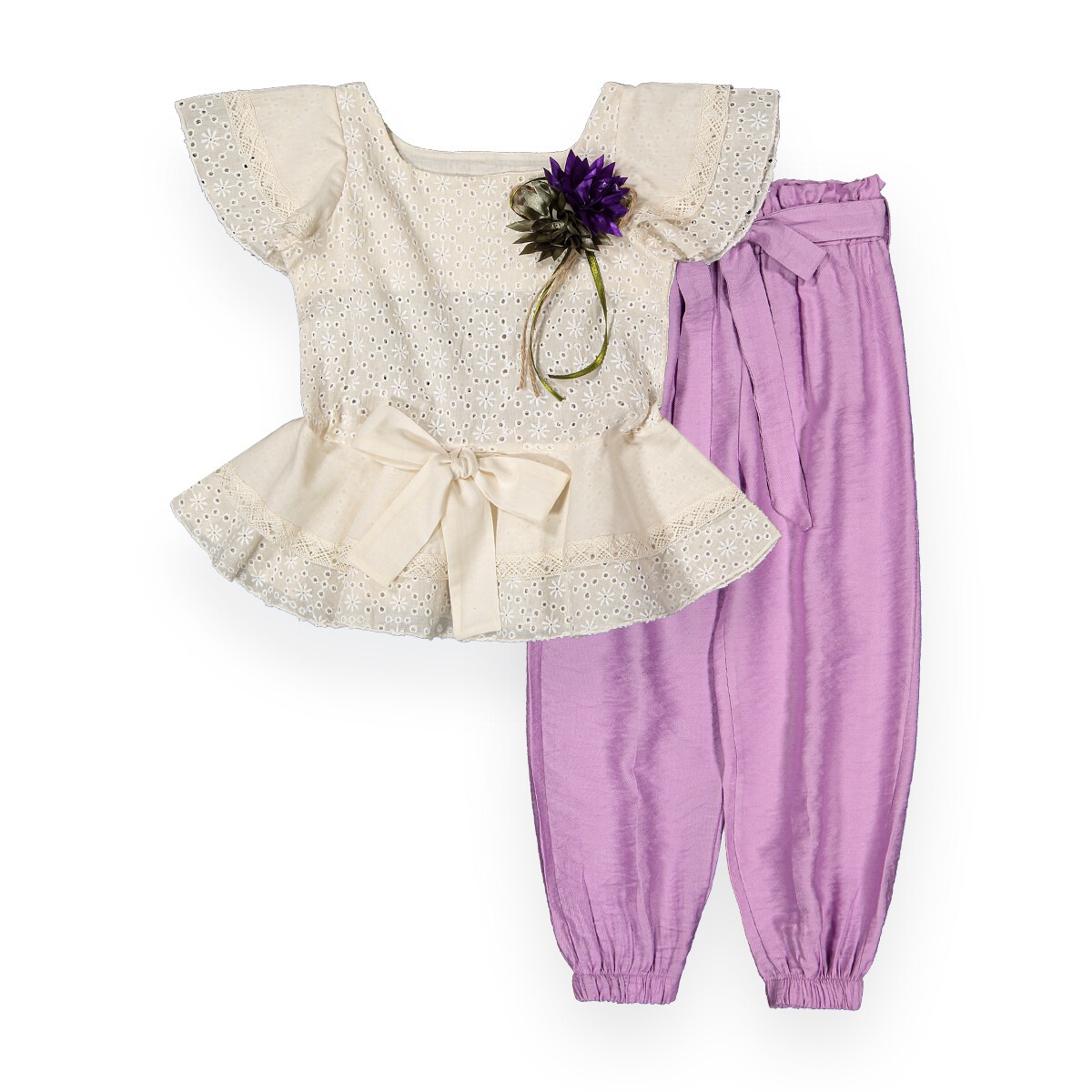 Pant Set with Walloon Sleeve - Producer: Büşra Bebe - Wholesale Kids & Baby Clothes From Turkey - TheBS Kids