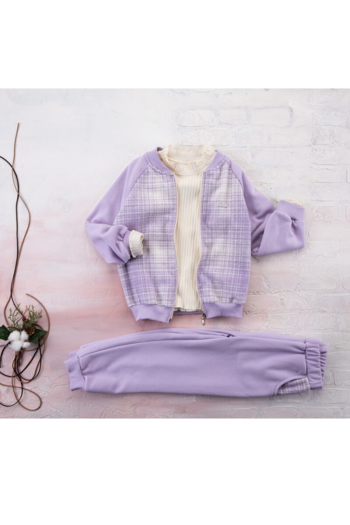 Plaid Set with Raglan Sleeve - Producer: Büşra Bebe - Wholesale Kids & Baby Clothes From Turkey - TheBS Kids