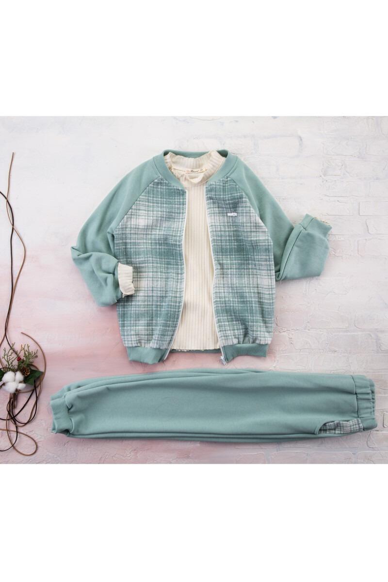 Plaid Set with Raglan Sleeve - Producer: Büşra Bebe - Wholesale Kids & Baby Clothes From Turkey - TheBS Kids