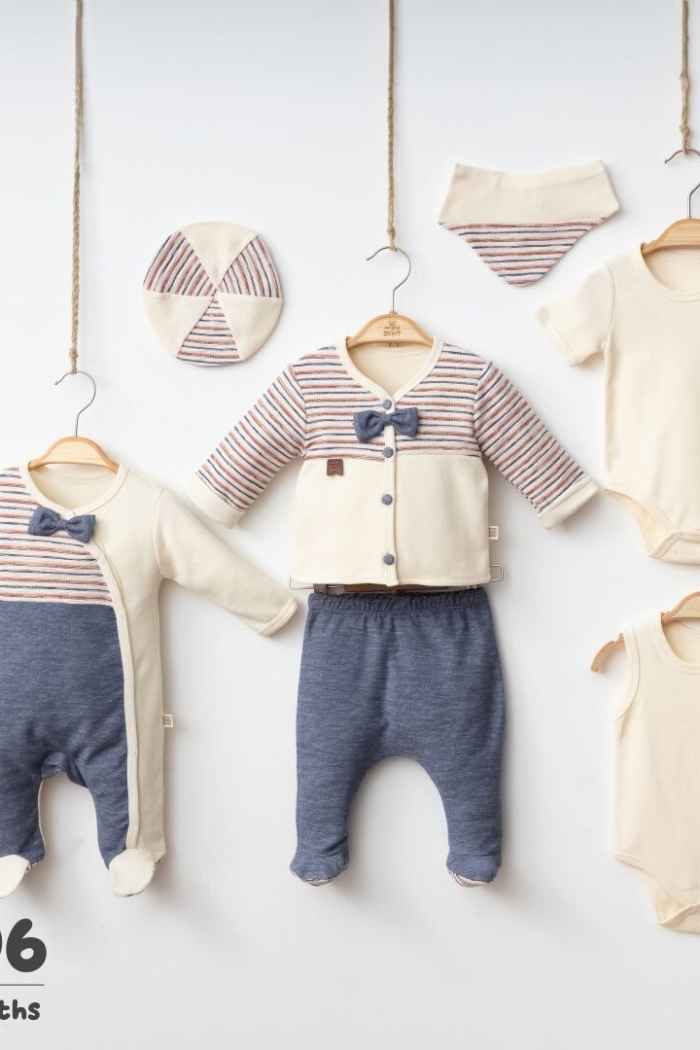 Set of 8 with Stripe Details - Producer: Minizeyn - Wholesale Kids & Baby Clothes From Turkey - TheBS Kids