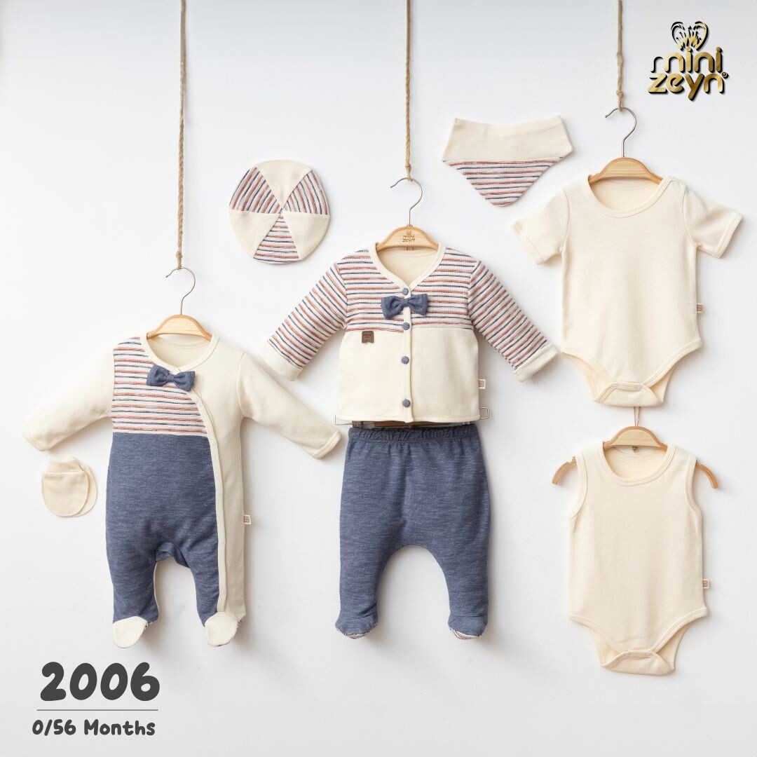 Set of 8 with Stripe Details - Producer: Minizeyn - Wholesale Kids & Baby Clothes From Turkey - TheBS Kids