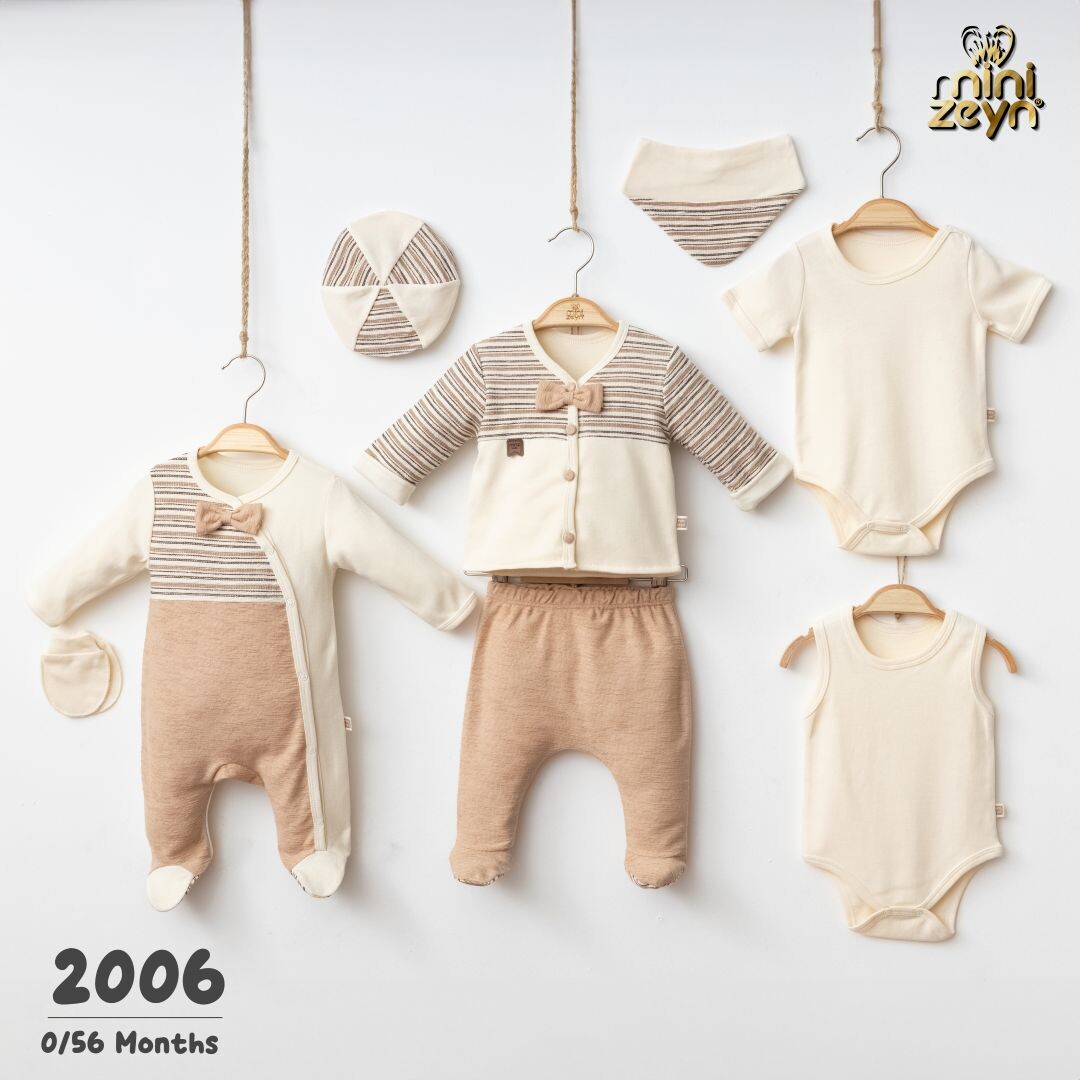 Set of 8 with Stripe Details - Producer: Minizeyn - Wholesale Kids & Baby Clothes From Turkey - TheBS Kids