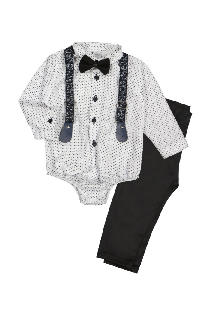 Snap Crotch Set with Bird Printed 6-24M - Producer: Terry - Wholesale Kids & Baby Clothes From Turkey - TheBS Kids
