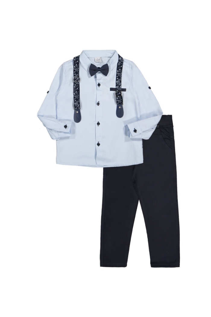 Suit Set with Oxford Shirt 1-4Y - Producer: Terry - Wholesale Kids & Baby Clothes From Turkey - TheBS Kids