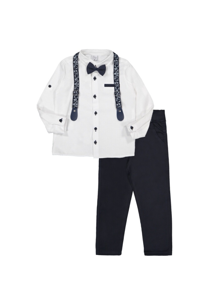 Suit Set with Oxford Shirt 1-4Y - Producer: Terry - Wholesale Kids & Baby Clothes From Turkey - TheBS Kids